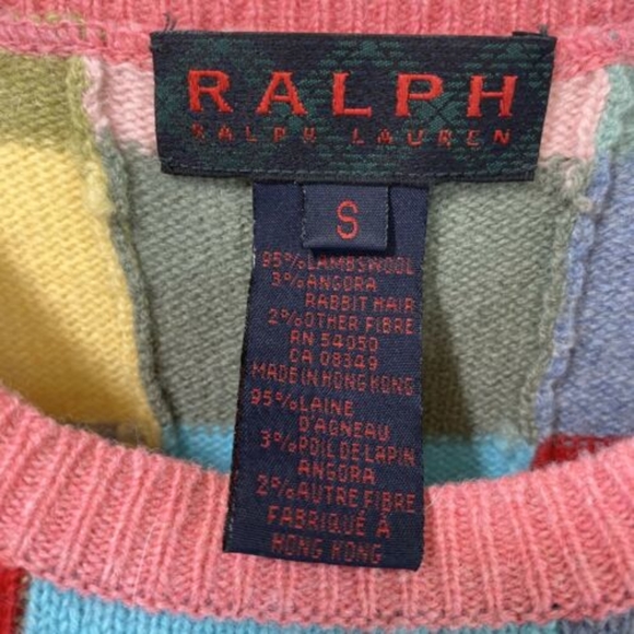 Vintage Ralph Lauren Lamb’s Wool Color Block Vest - Picture 3 of 5